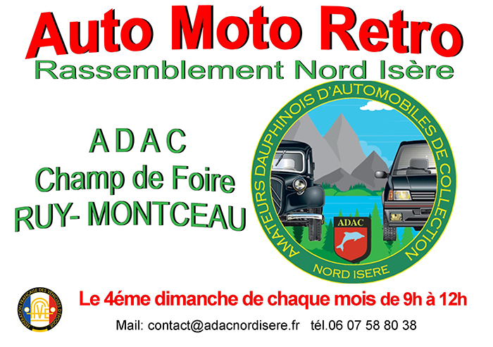 Rétro café de l'Adac tous les 4ème dimanche du mois à Ruy-Montceau